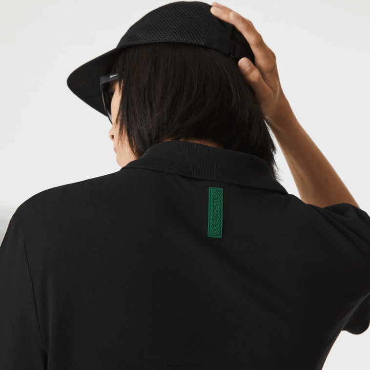 hombres Lacoste negro 031 Polo slim fit de piqué de algodón orgánico elástico N6XZ2598