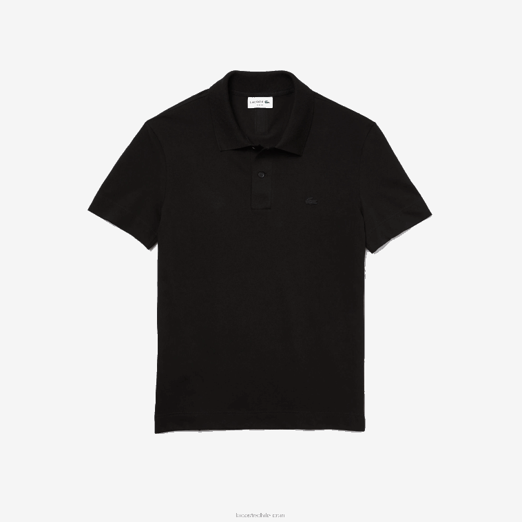 hombres Lacoste negro 031 Polo slim fit de piqué de algodón orgánico elástico N6XZ2598