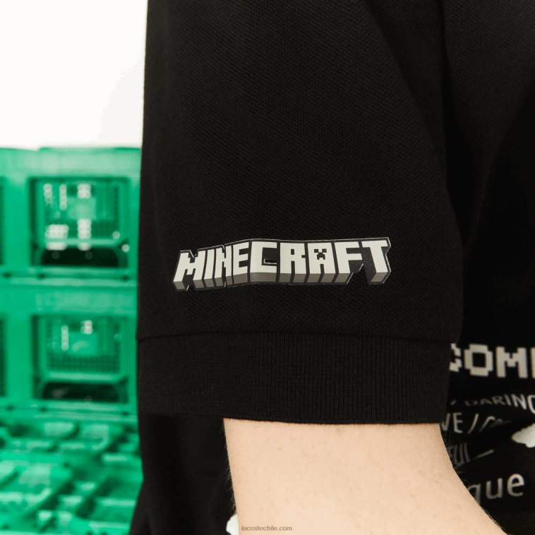 hombres Lacoste negro 031 polo de algodón orgánico de corte holgado live x minecraft N6XZ2938