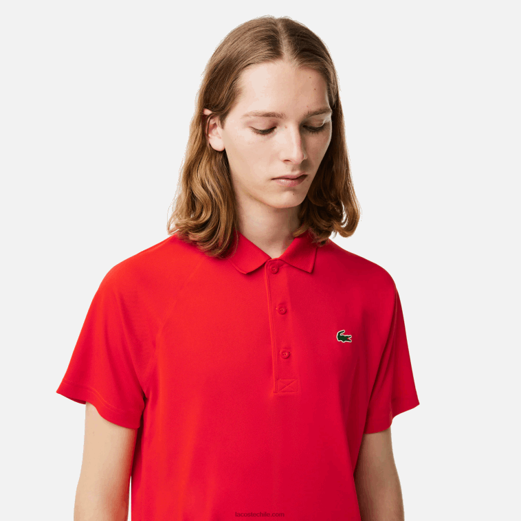 hombres Lacoste rojo s5h polo deportivo transpirable resistente a la abrasión interlock N6XZ2163