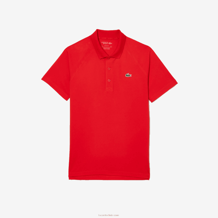 hombres Lacoste rojo s5h polo deportivo transpirable resistente a la abrasión interlock N6XZ2163