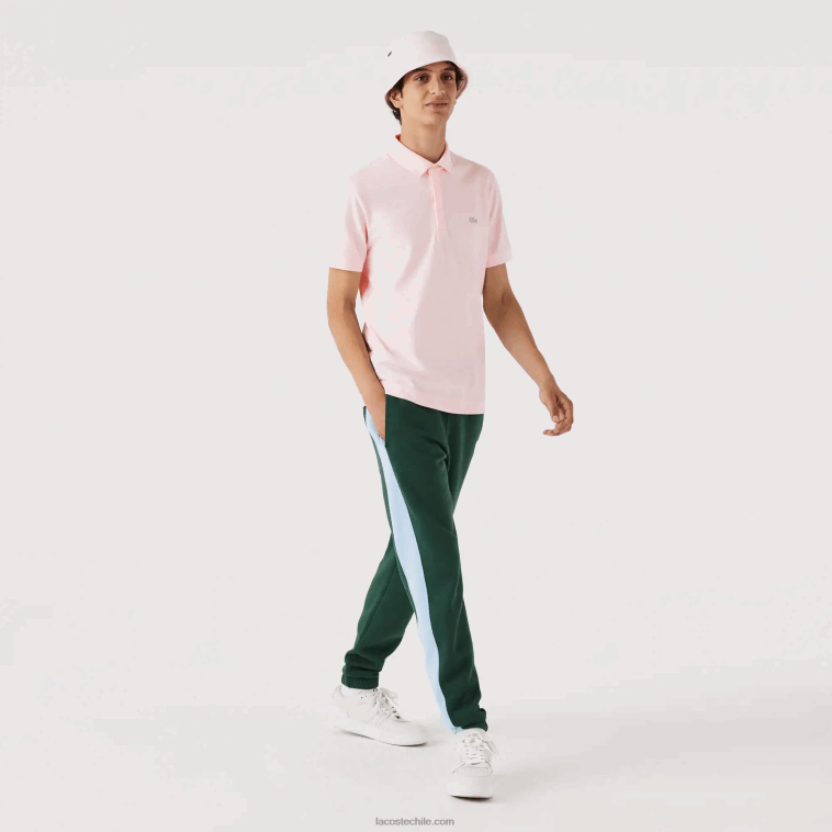 hombres Lacoste rosa claro t03 polo de piqué de algodón elástico smart paris N6XZ2835
