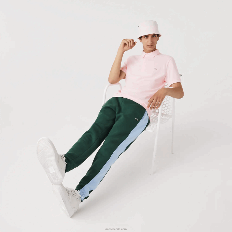 hombres Lacoste rosa claro t03 polo de piqué de algodón elástico smart paris N6XZ2835