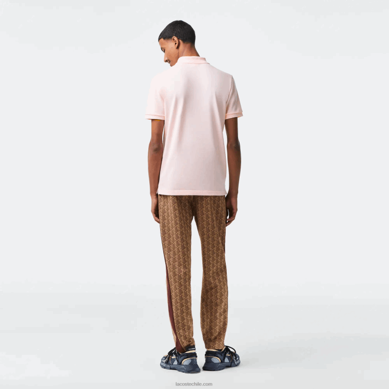 hombres Lacoste rosa claro t03 polo original l.12.12 slim fit N6XZ2740