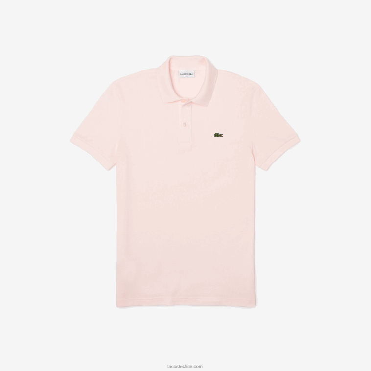 hombres Lacoste rosa claro t03 polo original l.12.12 slim fit N6XZ2740
