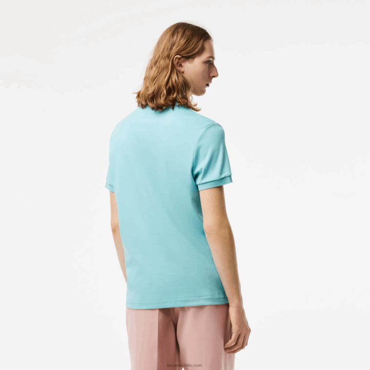 hombres Lacoste turquesa bvg polo de algodón pima regular fit N6XZ2257