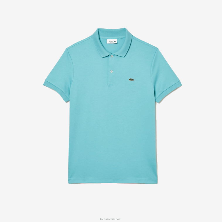 hombres Lacoste turquesa bvg polo de algodón pima regular fit N6XZ2257