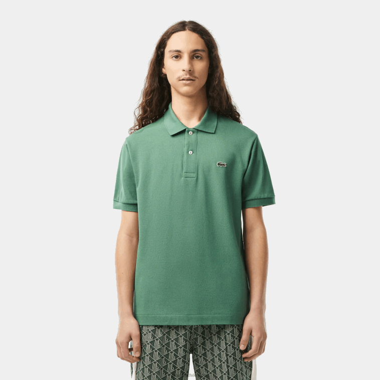 hombres Lacoste verde caqui kx5 polo original l.12.12 N6XZ258