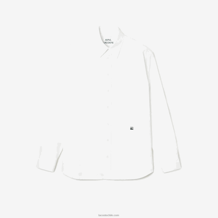 hombres Lacoste blanco 001 a.p.c. camisa holgada de algodón N6XZ21631