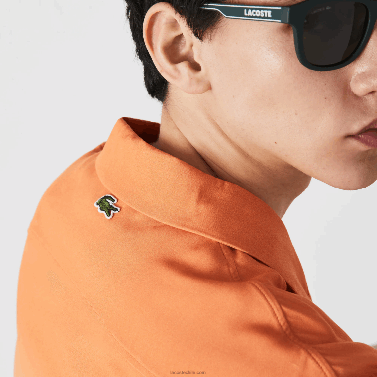 hombres Lacoste naranja blanco amarillo z81 camisa live con estampado degradado y corte holgado N6XZ21584
