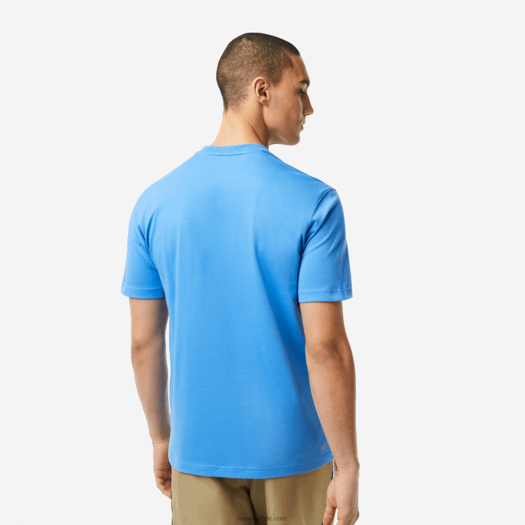 hombres Lacoste azul l99 camiseta deportiva transpirable N6XZ250