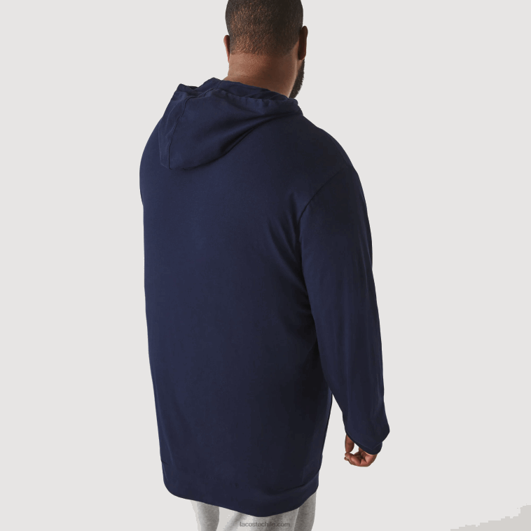 hombres Lacoste azul marino 166 camiseta con capucha xl N6XZ2781