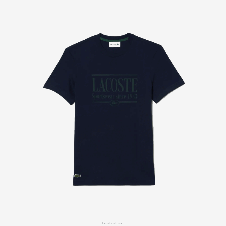 hombres Lacoste azul marino 166 camiseta de corte regular N6XZ2105 hombres Lacoste azul marino 166 camiseta de corte regular N6XZ2105