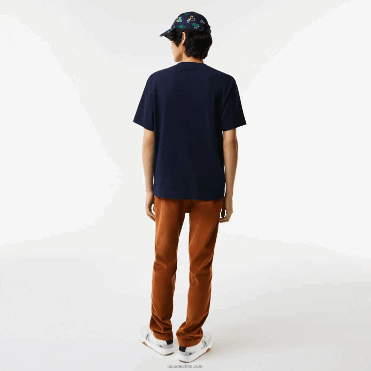 hombres Lacoste azul marino 166 camiseta oversize con cocodrilo N6XZ2607