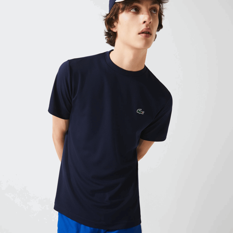 hombres Lacoste azul marino 166 camiseta sport piqué transpirable N6XZ2670 hombres Lacoste azul marino 166 camiseta sport piqué transpirable N6XZ2670