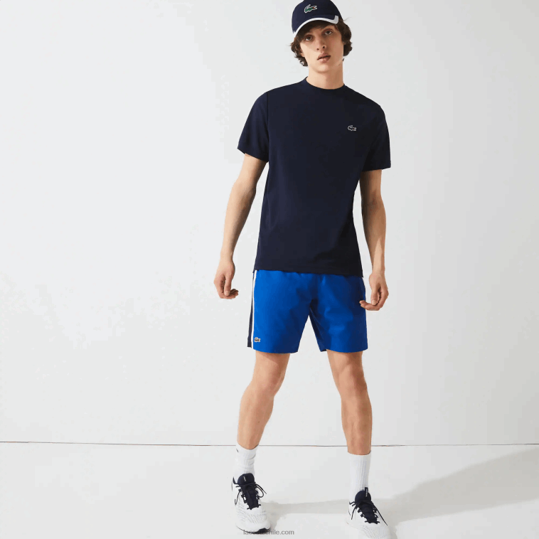 hombres Lacoste azul marino 166 camiseta sport piqué transpirable N6XZ2670