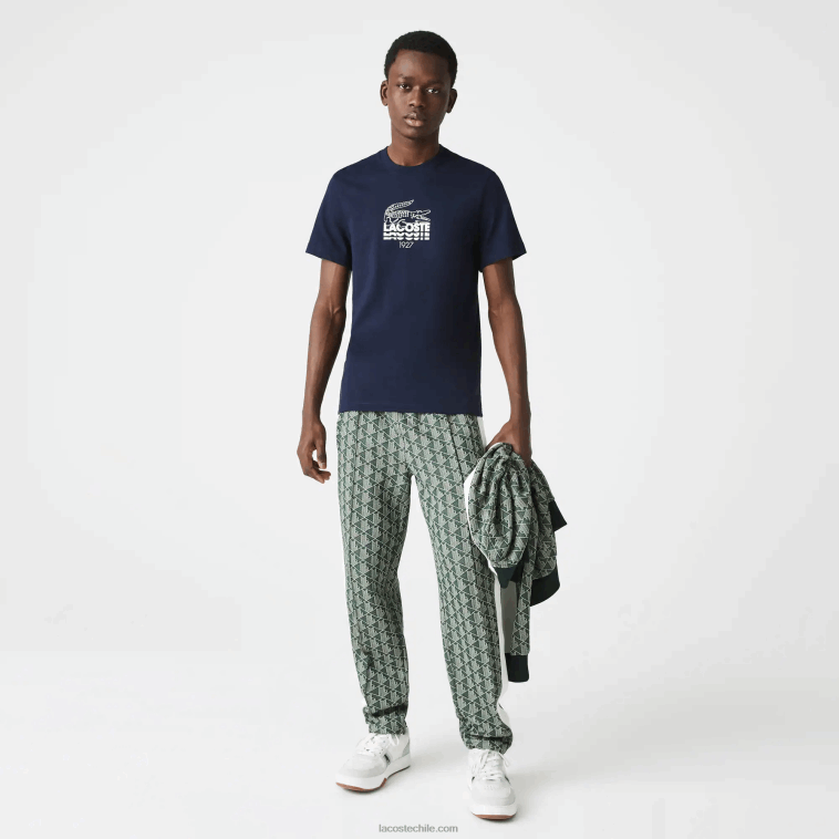 hombres Lacoste azul marino 166 playera de algodón con cuello redondo y logo de cocodrilo N6XZ21580 hombres Lacoste azul marino 166 playera de algodón con cuello redondo y logo de cocodrilo N6XZ21580