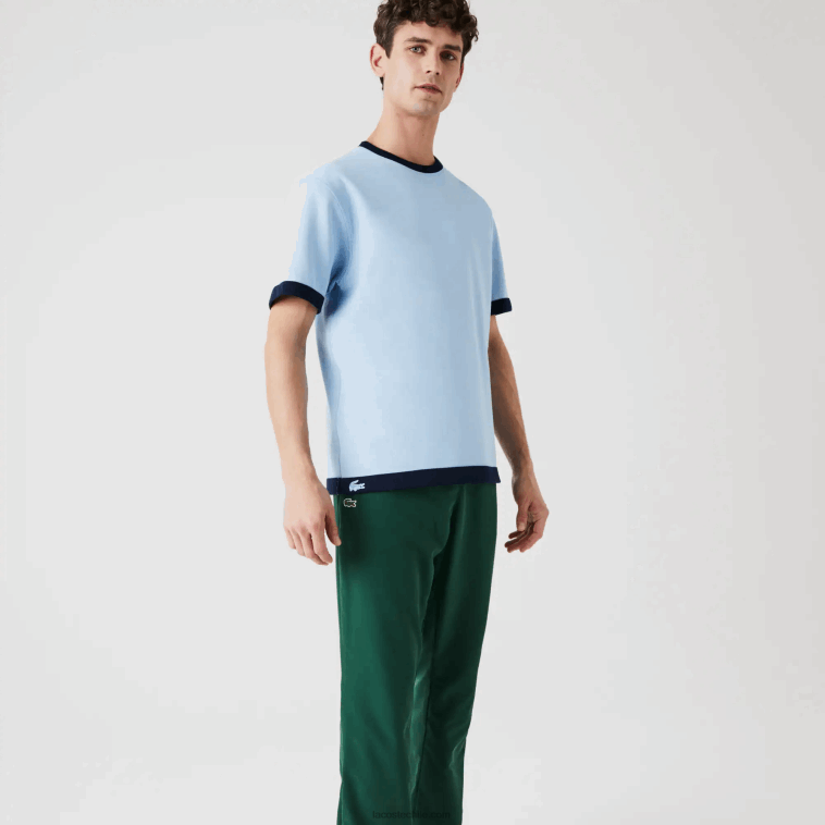 hombres Lacoste azul marino ge5 camiseta reversible de piqué de mezcla de algodón N6XZ2918