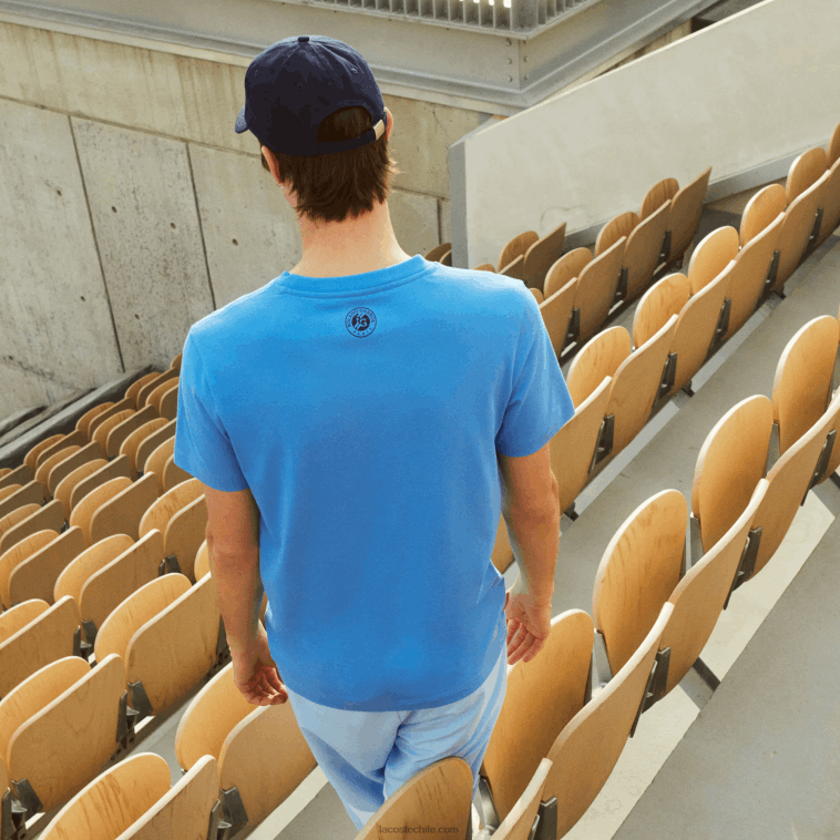 hombres Lacoste azul marino yd2 camiseta sport roland garros algodón orgánico N6XZ21601