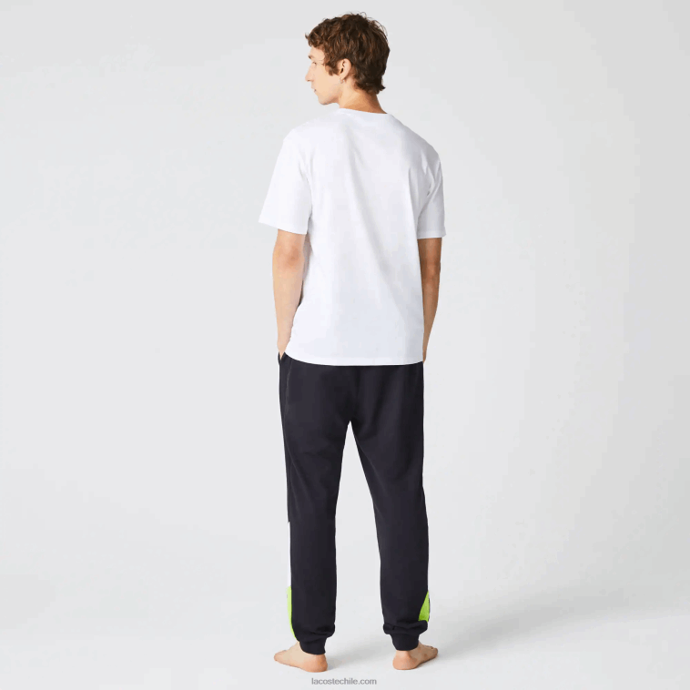 hombres Lacoste blanco 001 camiseta con estampado gráfico N6XZ21628