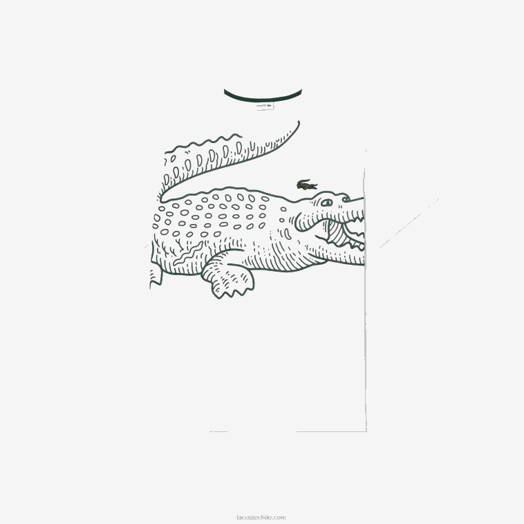 hombres Lacoste blanco 001 camiseta de punto holgada - tallas grandes - grande N6XZ2227