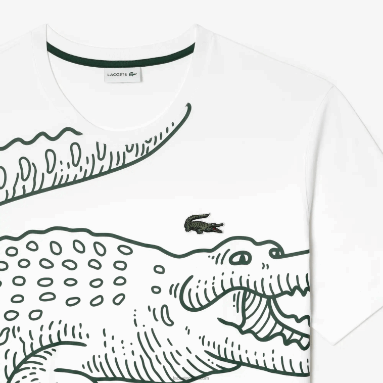 hombres Lacoste blanco 001 camiseta de punto holgada - tallas grandes - grande N6XZ2227
