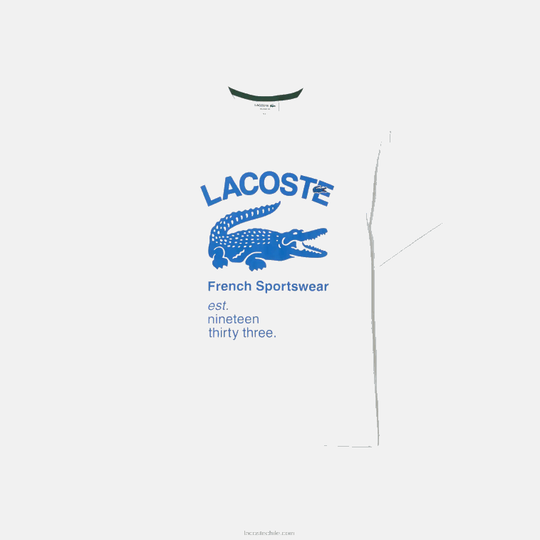 hombres Lacoste blanco 001 camiseta holgada con cocodrilo N6XZ2698