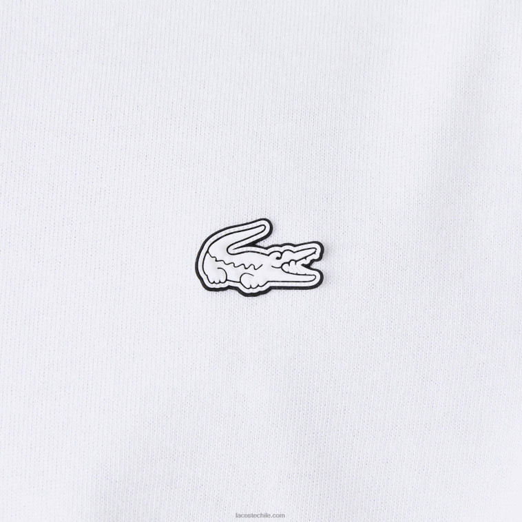 hombres Lacoste blanco 001 camiseta holgada con estampado N6XZ2796