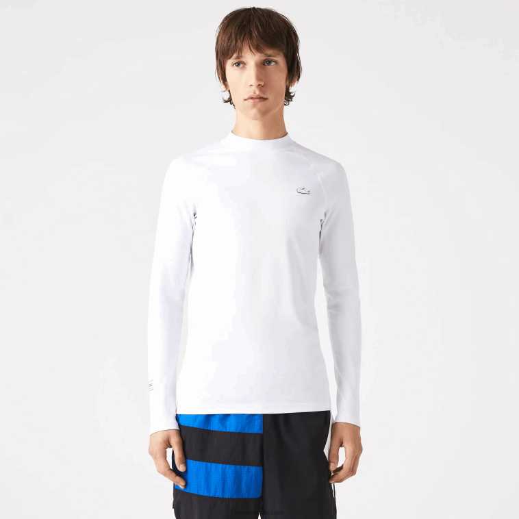 hombres Lacoste blanco 001 camiseta térmica deportiva N6XZ2877