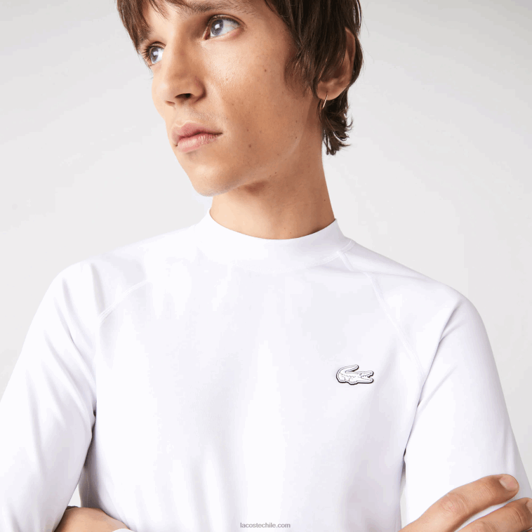 hombres Lacoste blanco 001 camiseta térmica deportiva N6XZ2877