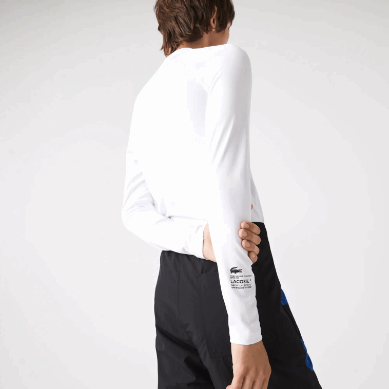 hombres Lacoste blanco 001 camiseta térmica deportiva N6XZ2877