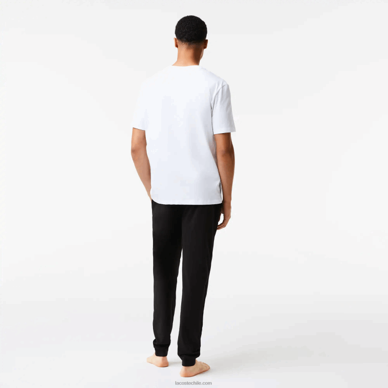 hombres Lacoste blanco 001 playera de corte holgado con cocodrilo de la marca N6XZ21627
