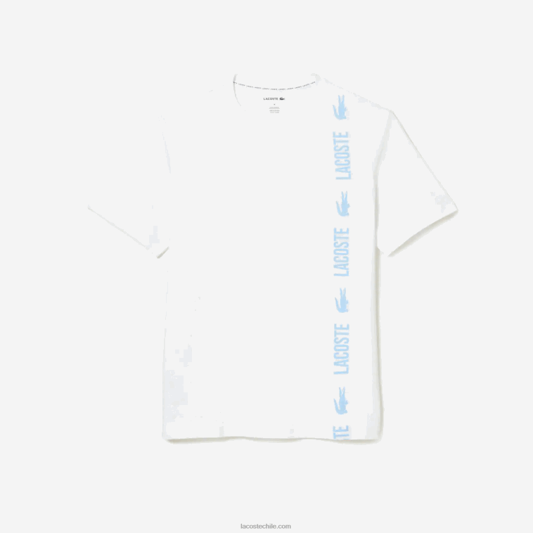 hombres Lacoste blanco 001 playera de corte holgado con cocodrilo de la marca N6XZ21627