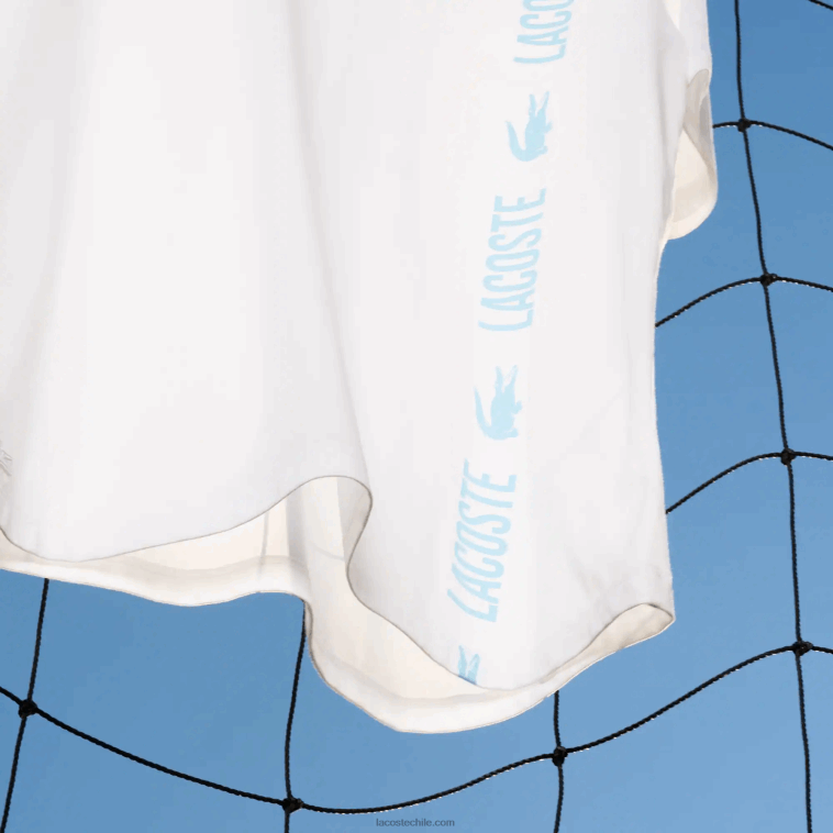 hombres Lacoste blanco 001 playera de corte holgado con cocodrilo de la marca N6XZ21627