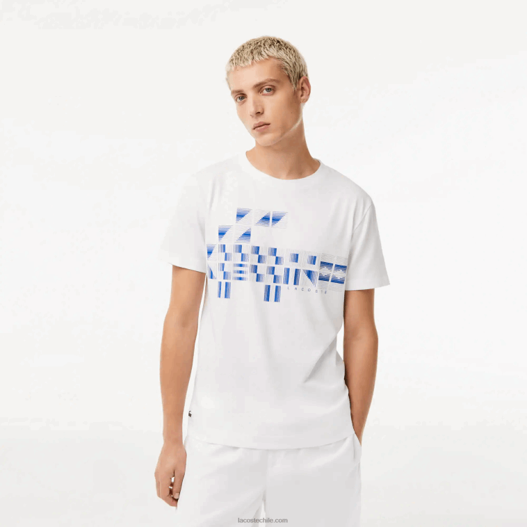 hombres Lacoste blanco 001 playera estampada sport x novak djokovic N6XZ2603