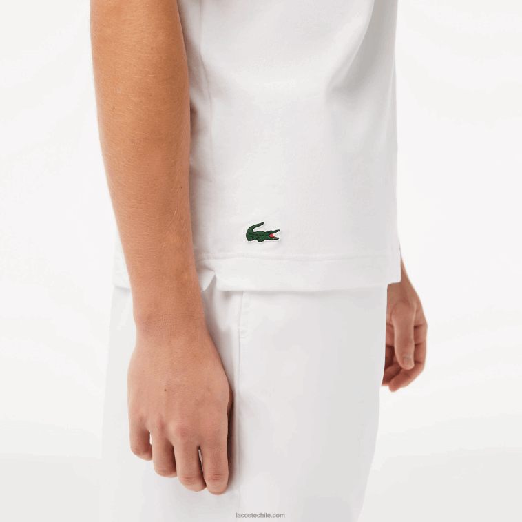 hombres Lacoste blanco 001 playera estampada sport x novak djokovic N6XZ2603