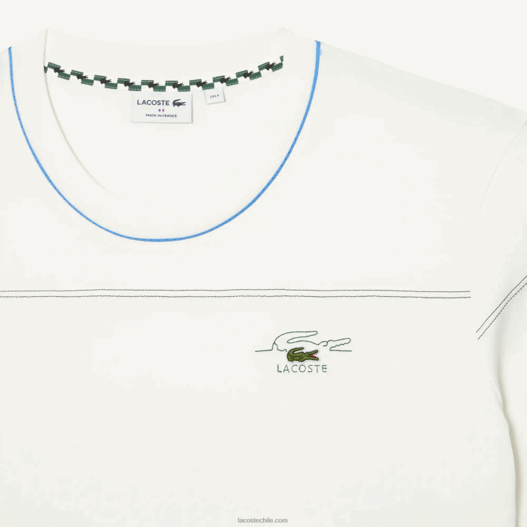 hombres Lacoste blanco 70v camiseta de ajuste relajado - tallas grandes - alta N6XZ2246