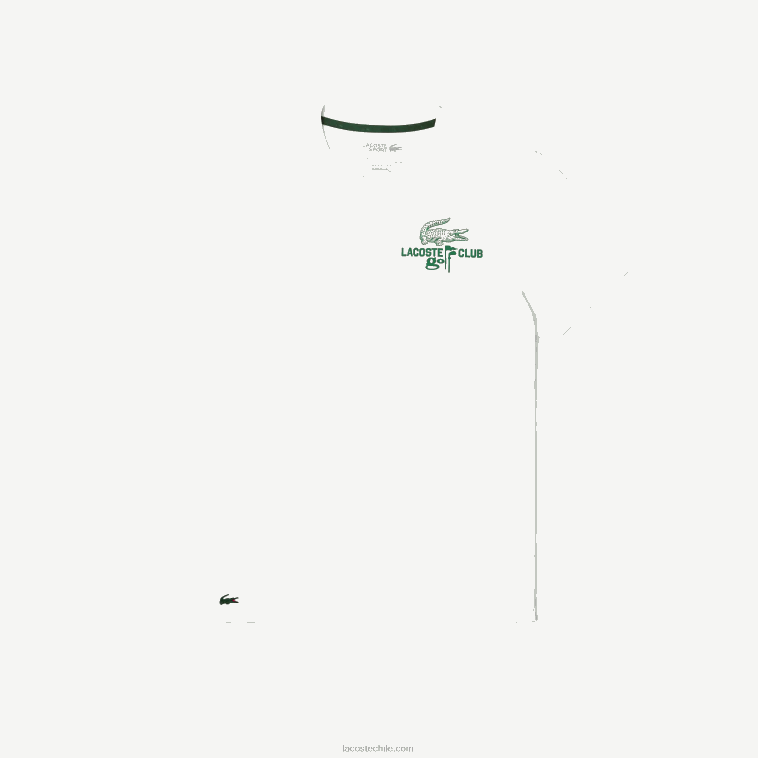 hombres Lacoste blanco 70v camiseta de golf regular fit de algodón orgánico N6XZ2178