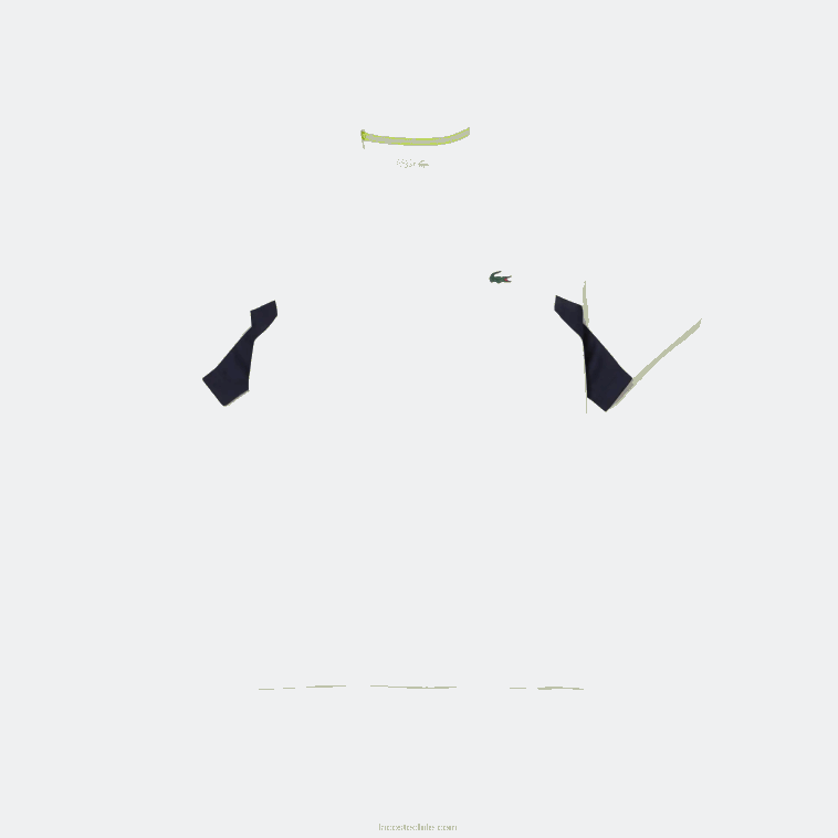 hombres Lacoste blanco azul marino blanco y2u playera de tenis sport color-block ultra-dry piqué N6XZ2583