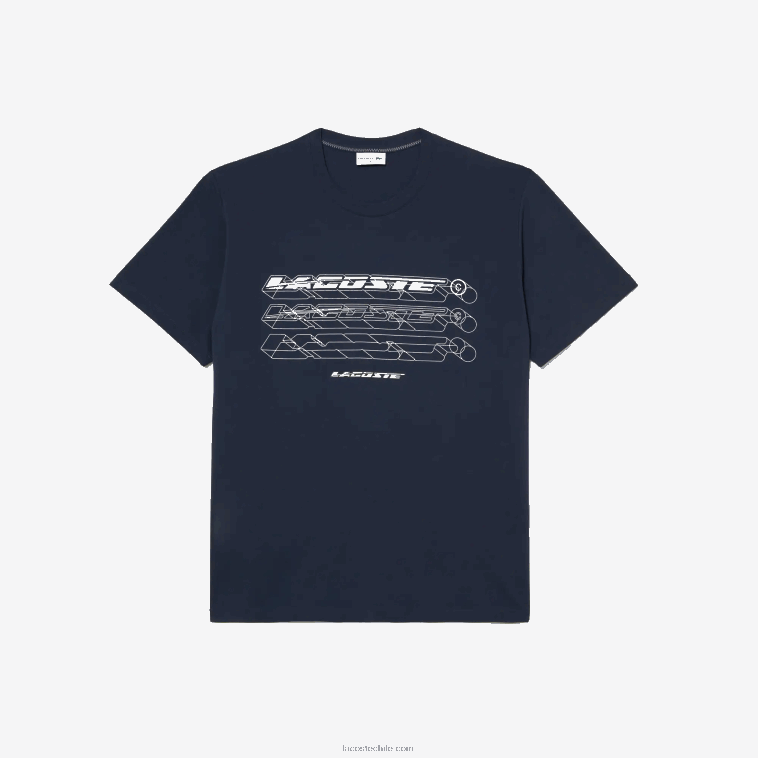 hombres Lacoste kxe azul camiseta de piqué de ajuste holgado - tallas grandes - grande N6XZ2180