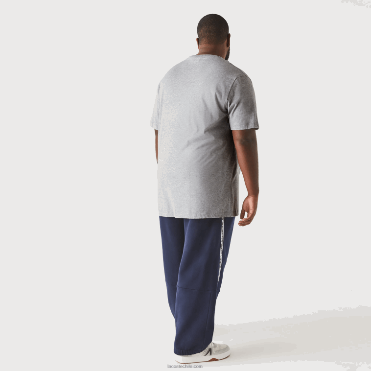 hombres Lacoste lomo gris cca camiseta de jersey de algodón con cuello redondo xl N6XZ2757