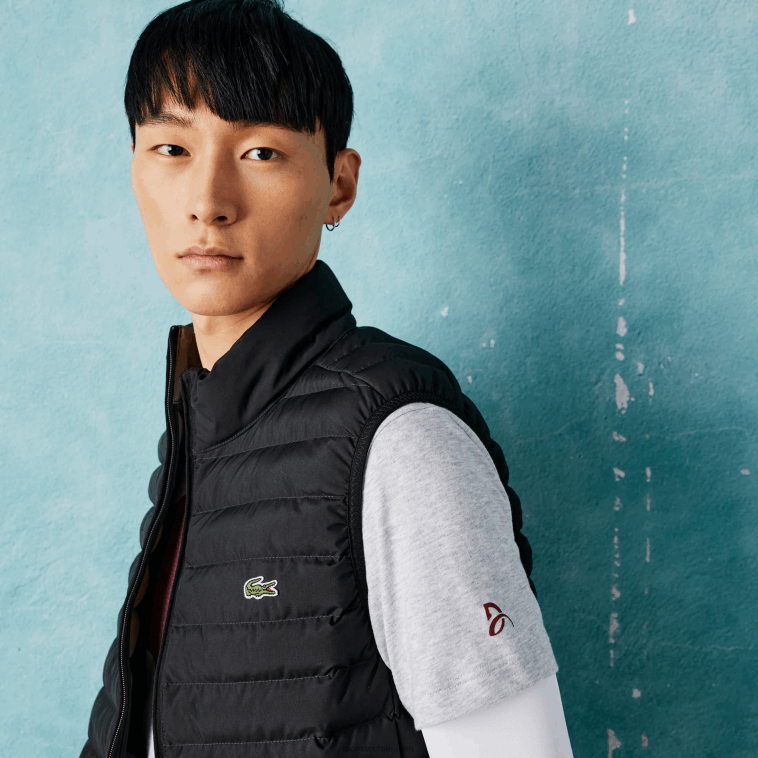 hombres Lacoste lomo gris cca camiseta sport novak djokovic croco algodón orgánico N6XZ2871