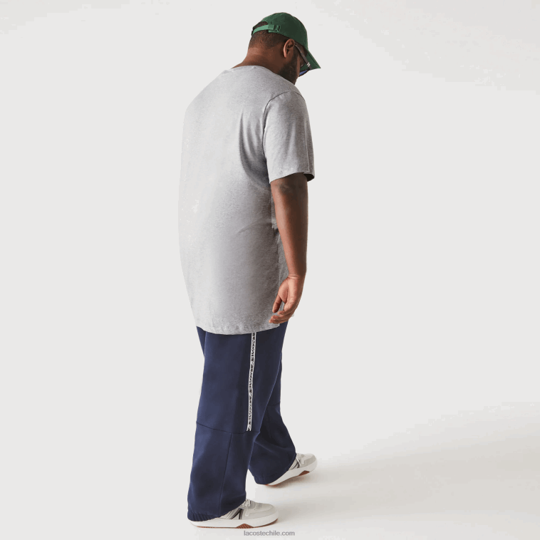 hombres Lacoste lomo gris cca camiseta xl regular fit de punto de algodón pima N6XZ2650