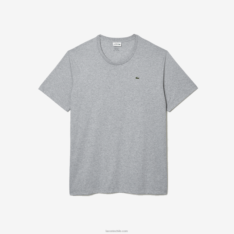 hombres Lacoste lomo gris cca camiseta xl regular fit de punto de algodón pima N6XZ2650