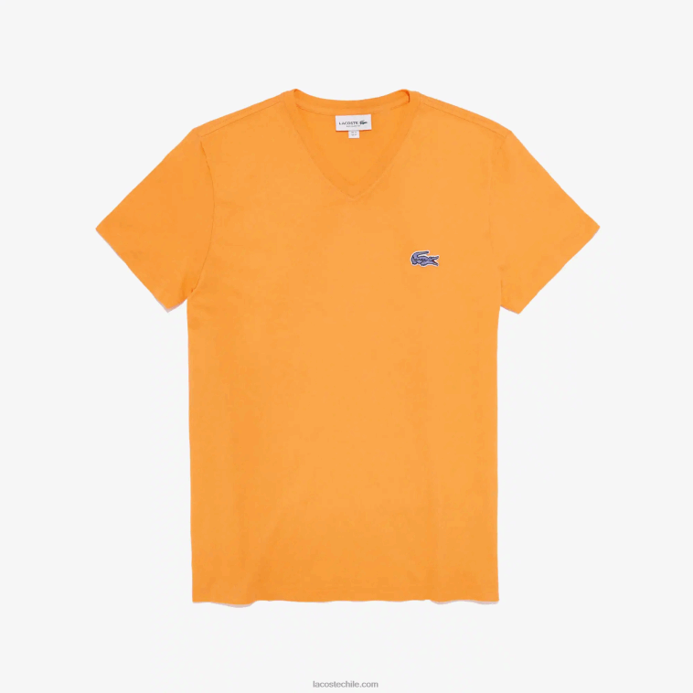 hombres Lacoste naranja 6rb camiseta de manga corta de corte estándar N6XZ2669