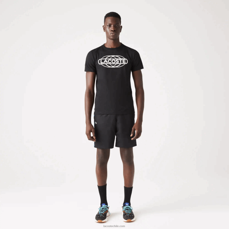 hombres Lacoste negro 031 camiseta deportiva de punto orgánico N6XZ2694
