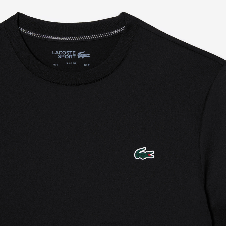 hombres Lacoste negro 031 camiseta sport slim fit de punto elástico N6XZ2118