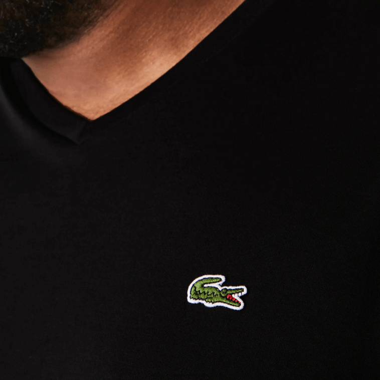 hombres Lacoste negro 031 playera con cuello en V N6XZ2714