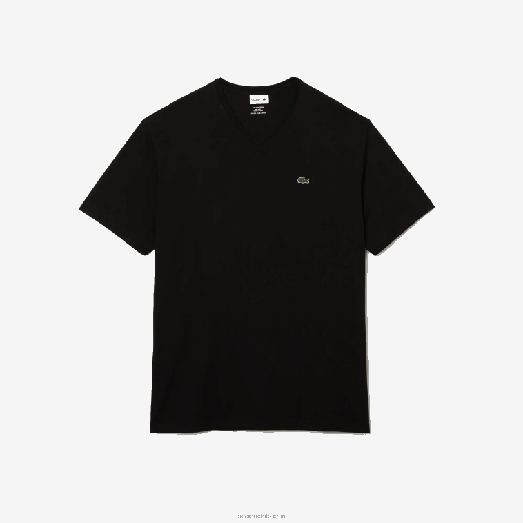hombres Lacoste negro 031 playera con cuello en V N6XZ2714
