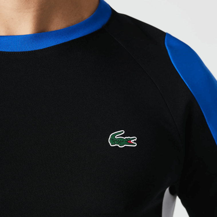 hombres Lacoste negro azul blanco zfz camiseta deportiva de tenis N6XZ2753